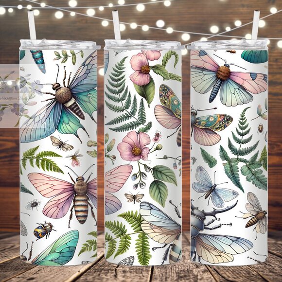 Eclectic Wallflower Other - Floral Boho Moth Stainless Steel Tumbler